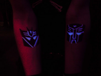 uv tattoos. Black Light Tattoos - Spiders,