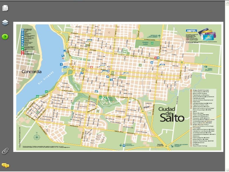 Mapa de la ciudad de Salto Viajando por Uruguay