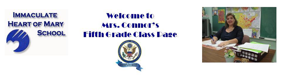 Mrs. Connor's 5th Grade Homepage