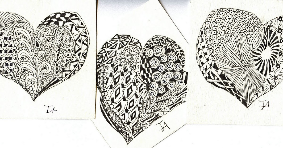 Artistic Journeys: Happy Zentangle Valentines Day!