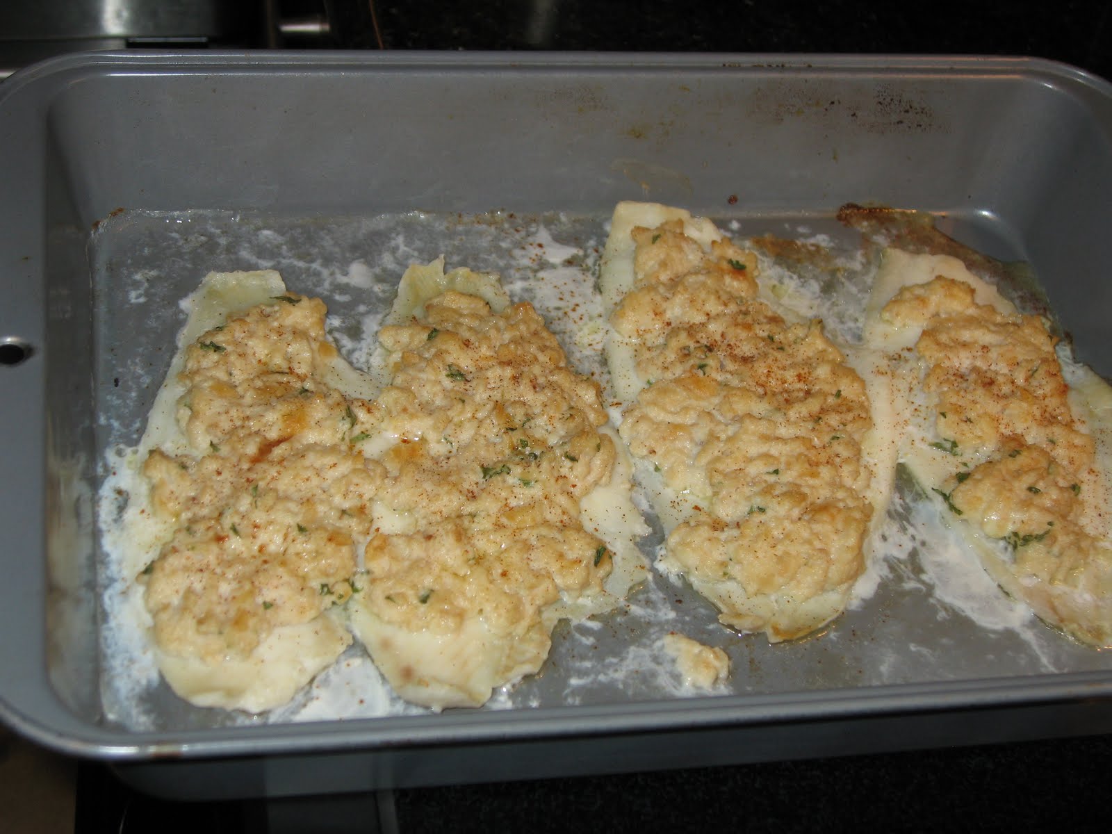 Busy Diva's Dinner Menu Crab Stuffed Flounder