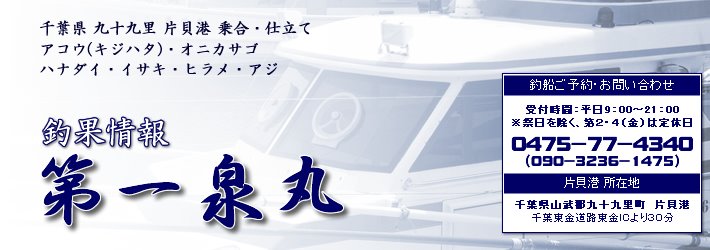 第一泉丸｜千葉県 九十九里 片貝港の釣り船 第一泉丸 釣果情報