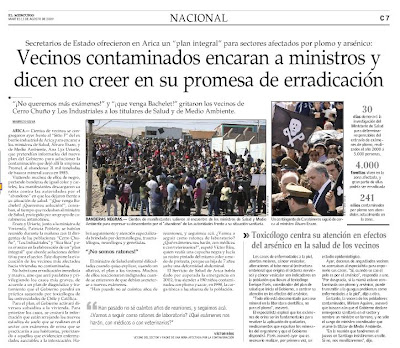 click para ver, El Mercurio Agosto 11 2009