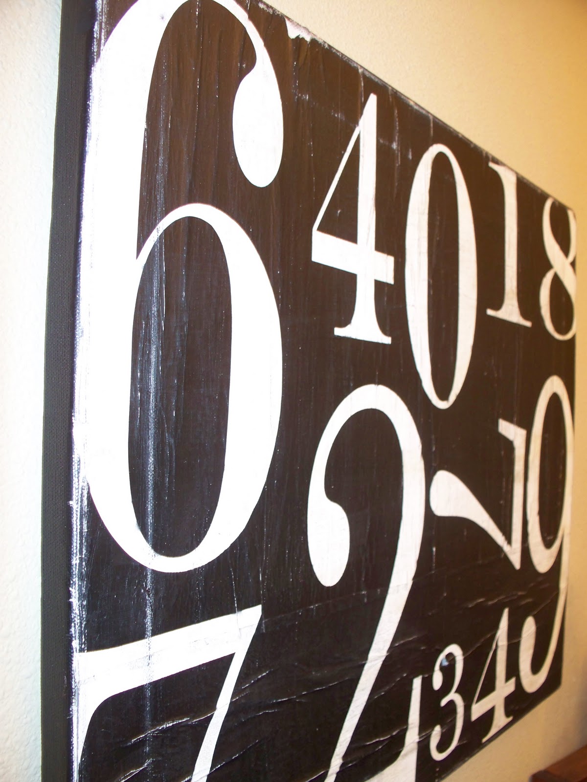 Remodelaholic Pottery Barn Inspired Painted Number Canvas Tutorial