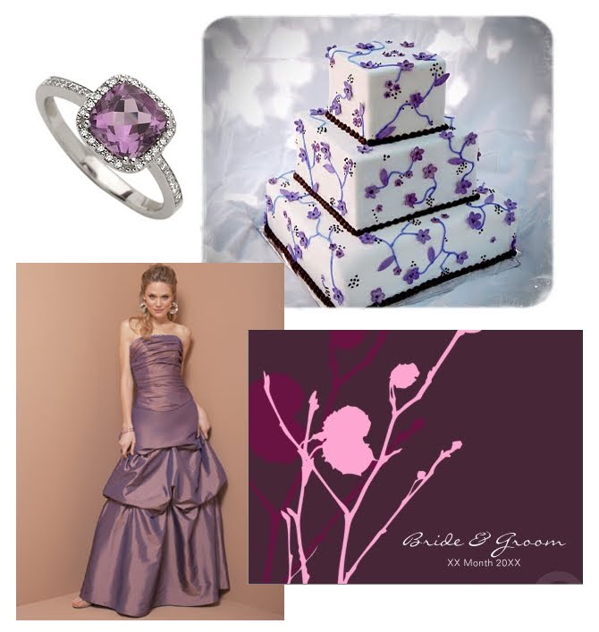Purple and black wedding cake via Jeneza Cakes in Utah love the look of 