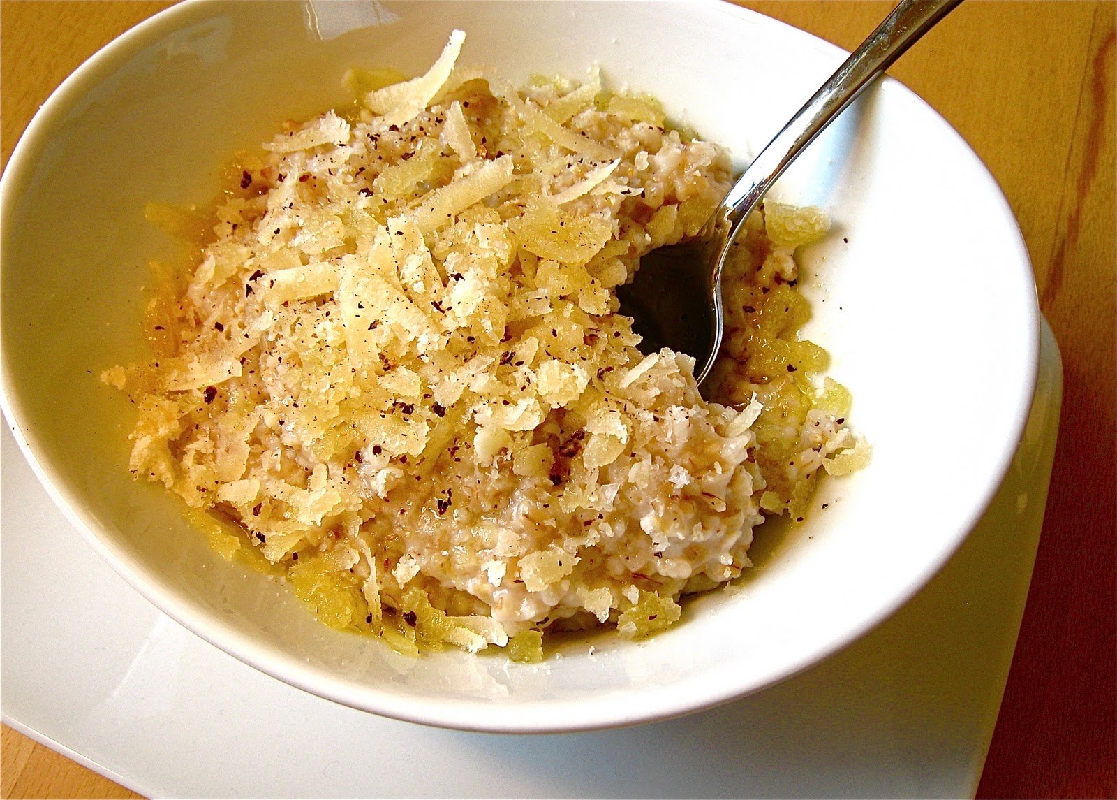 KITCHEN FIDDLER Savory Oatmeal With Parmesan and Olive Oil