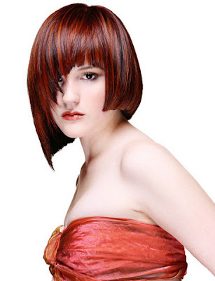 red hair highlights - 2009 hairstyles trends 2010 Winter for Modern bob 
