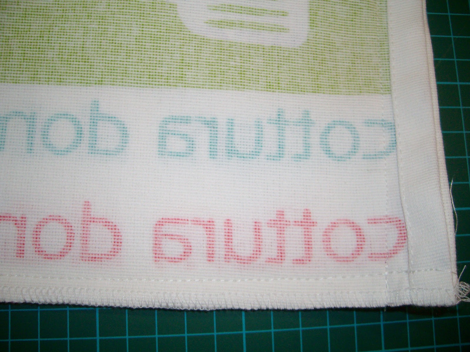 mommy sew pretty Tea towel turned tote bag with attached pouch