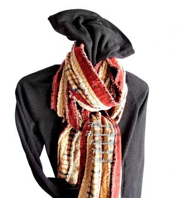 Asociación Asturiana de Patchwork: Bufanda para esta Navidad