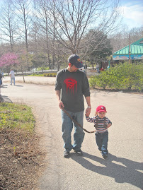 Dad and Max at the zoo.