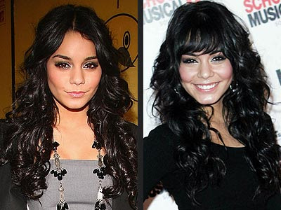 Emo Hairstyle 2011 . Blog: Vanessa Hudgens Black Curly Hairstyles with Bangs
