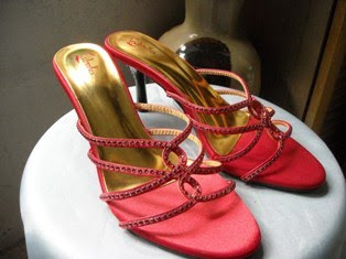 Red Rhinestone Heels