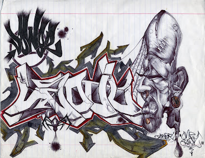 create graffiti sketches