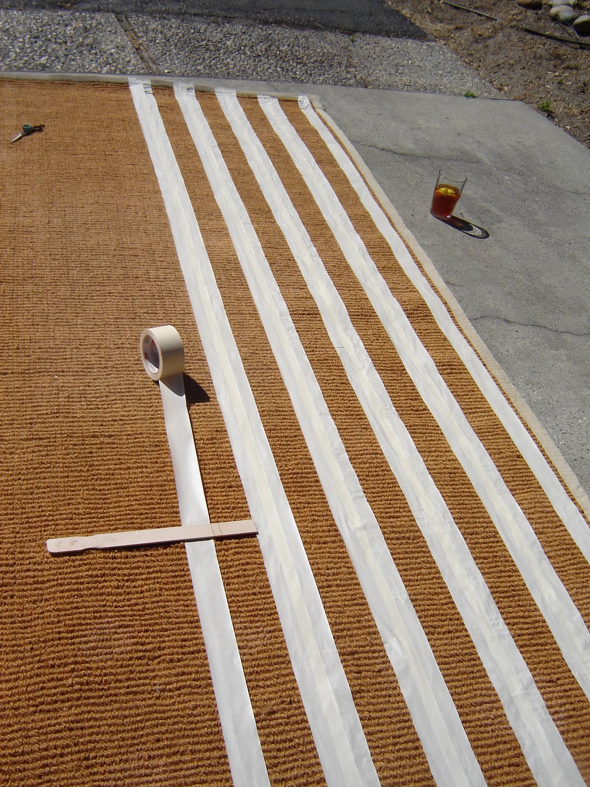 Heart And Home How to Paint a Sisal Rug Beachy, at Heart and Home