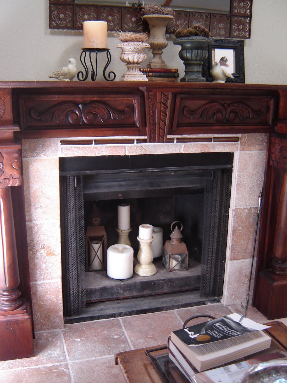 Heart And Home How to Lighten Up an Empty Fireplace at Heart and Home