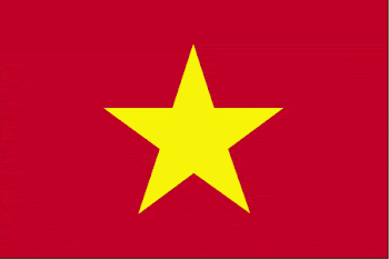 Hier zie je de vlag van Vietnam !