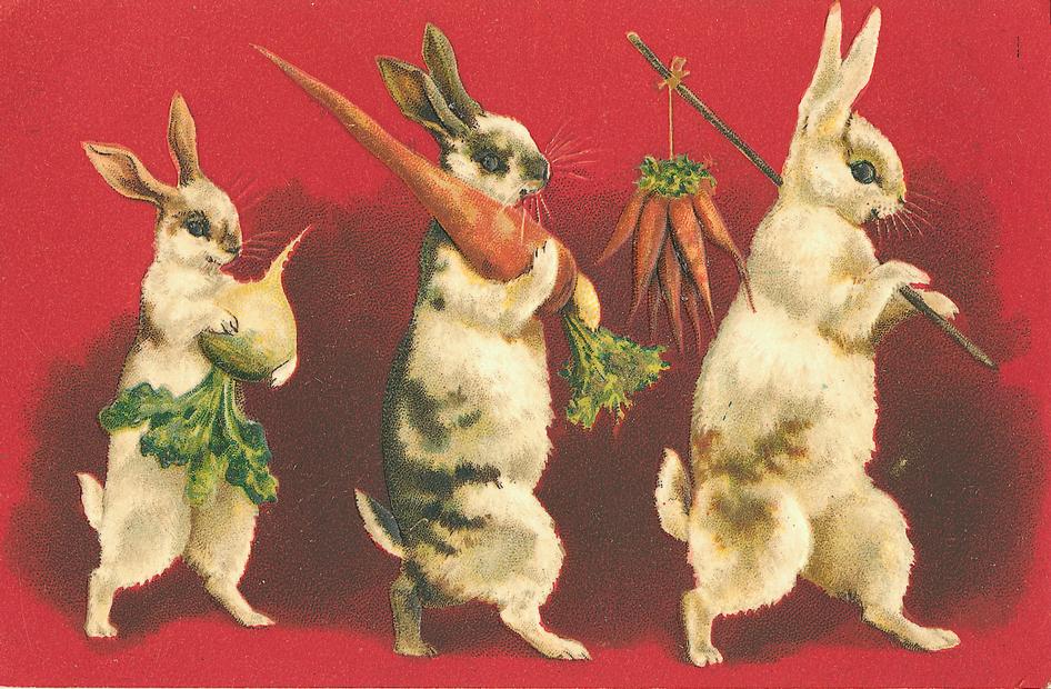 Cards Scrapbooking and Art Freebies Vintage Animals Rabbits