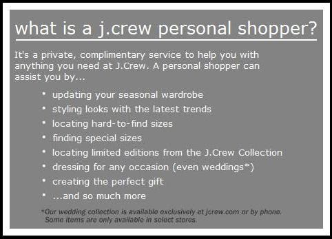 J.Crew Aficionada: J.Crew's Personal Shopper