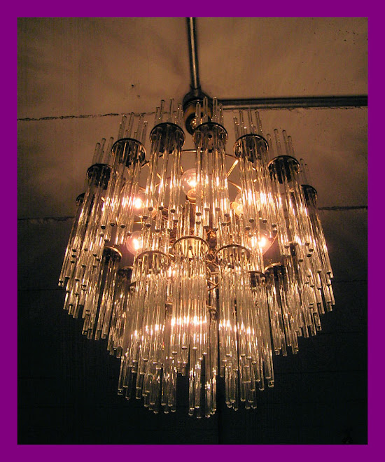 GLASS STICKS SHAPED CHANDELIER - CIRCA 1960 ITALY - PRICE: SOLD