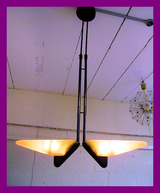 CEILING LIGHT 2 THICK YELLOW GLASS SHADES - Height: 125 cm / Width: 72 cm - PRICE: £240.00