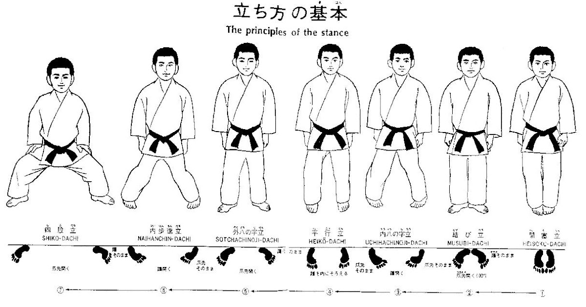 LA VOIE DES ARTS MARTIAUX JAPONAIS Les positions de base du Karate