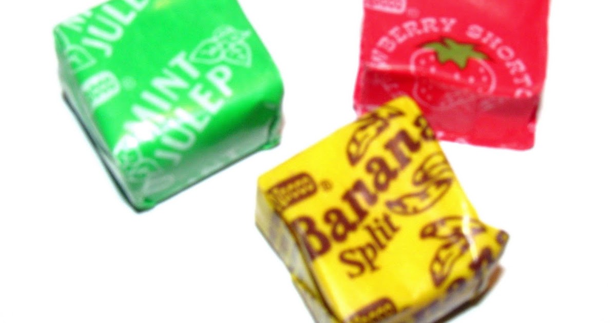 sugar snax Necco Chews Strawberry Shortcake, Mint Julep, Banana Split