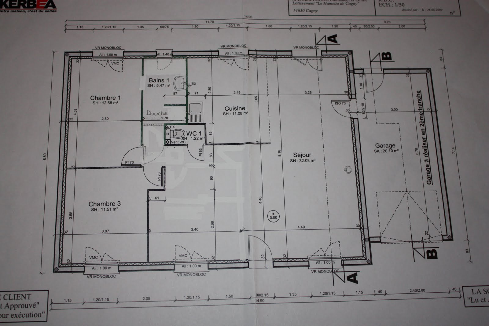 plan maison plain pied kerbea