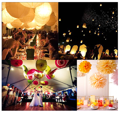 Wedding Ceiling Decor on The Collage Above Exhibits Three Different Venue Decoration Ideas