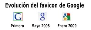 Evolucion del favicon de Google