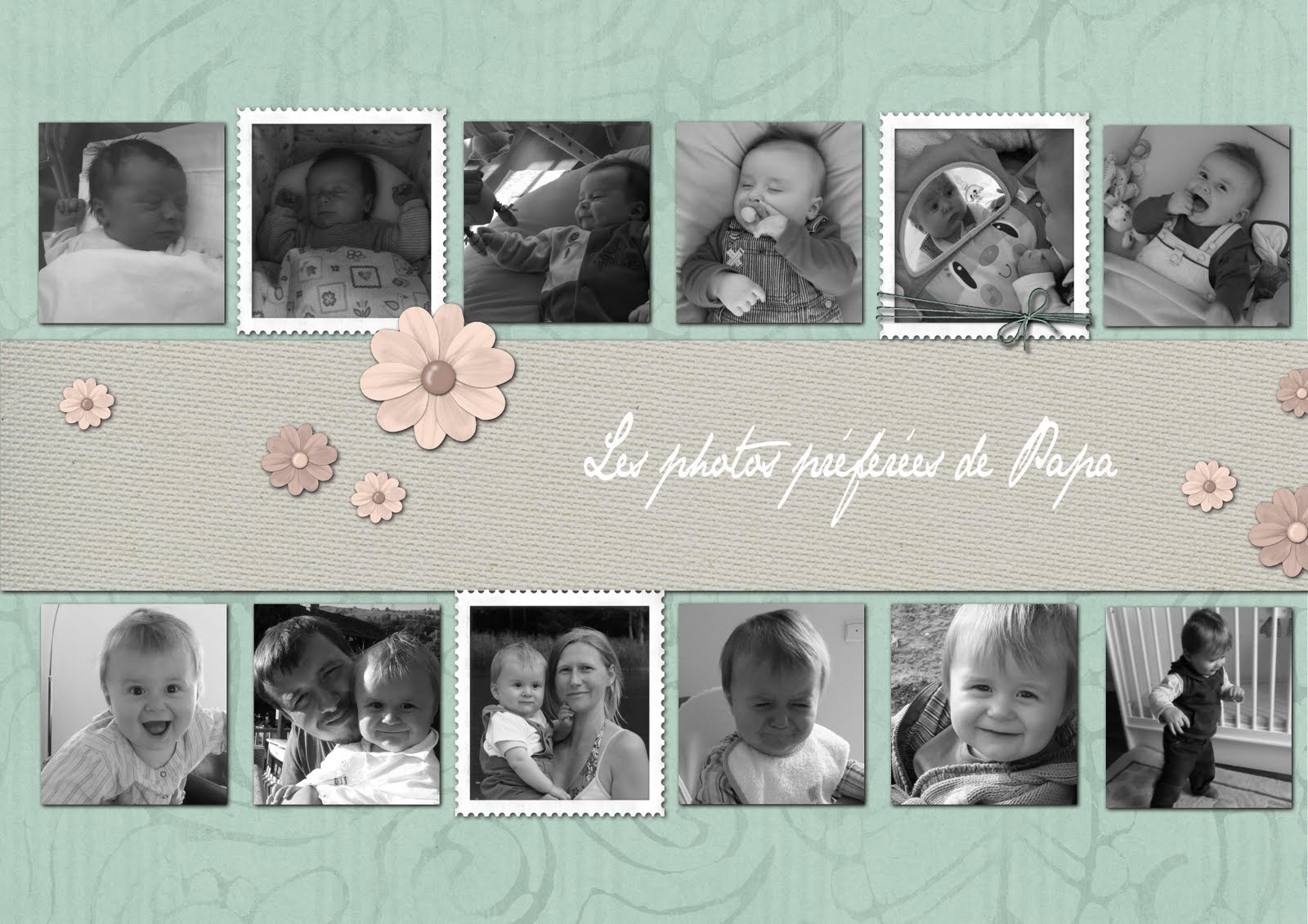 Marylou' Scrap Album naissance pages 10 et 11