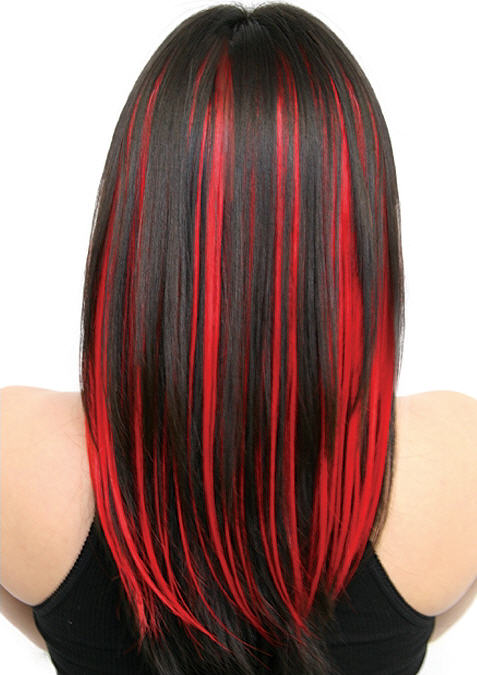 Dark Brown Hair With Red Highlights. dark brown hair red highlights