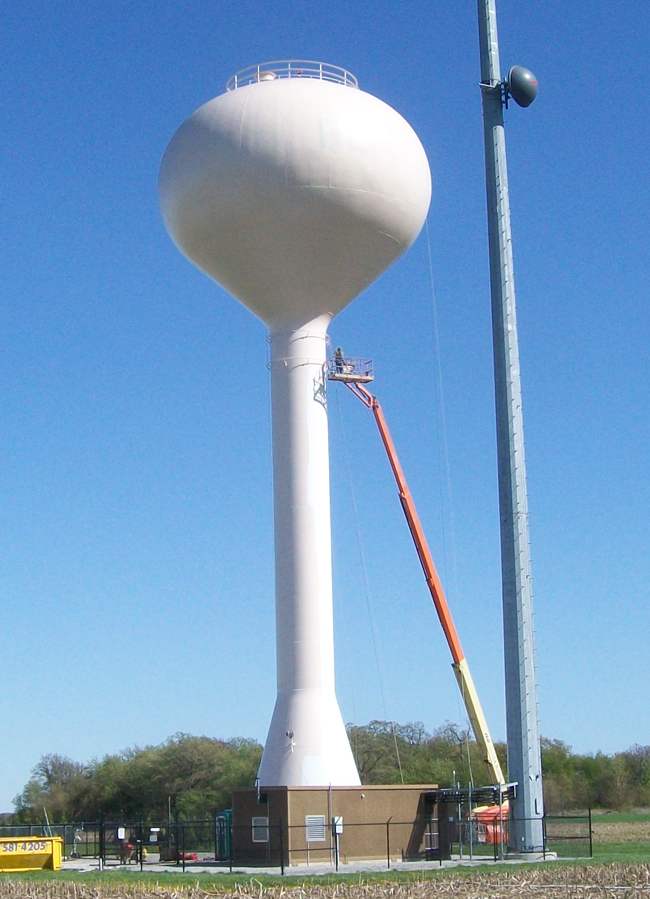Rensselaer Adventures Painting the water tower