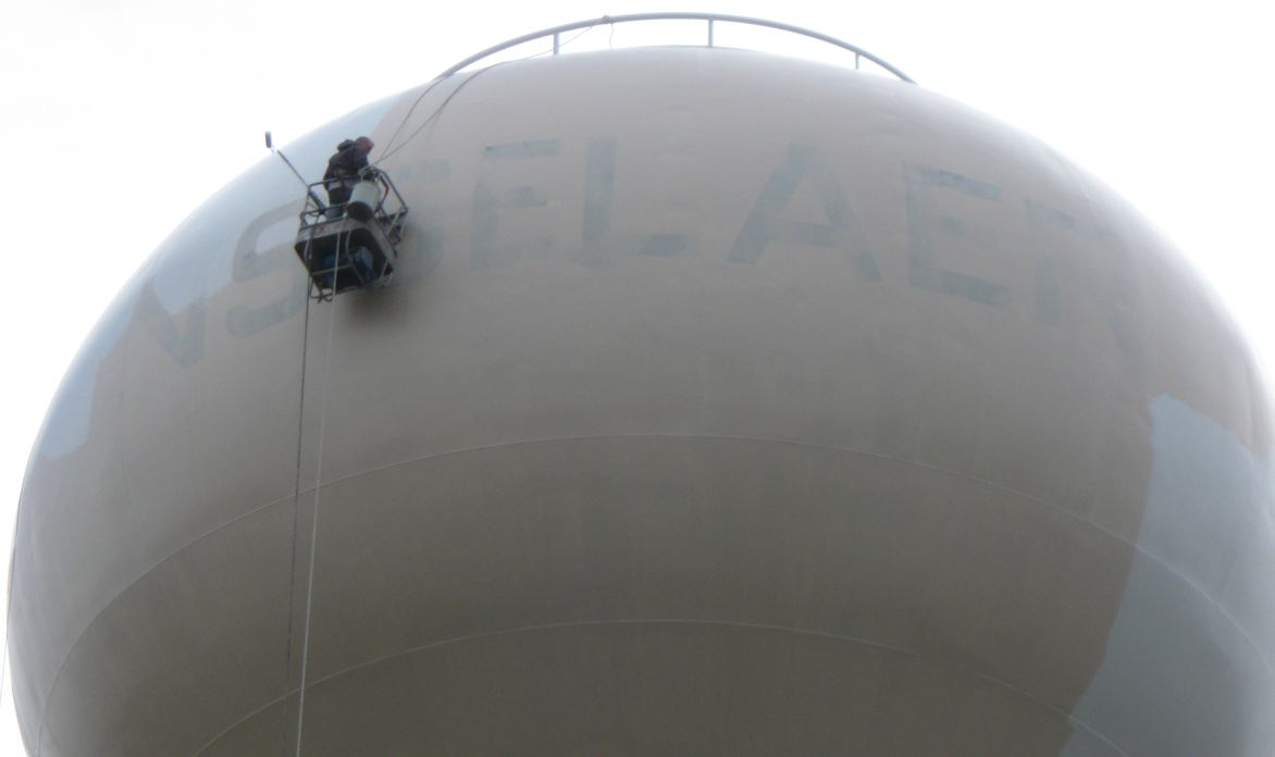 Rensselaer Adventures Painting the water tower