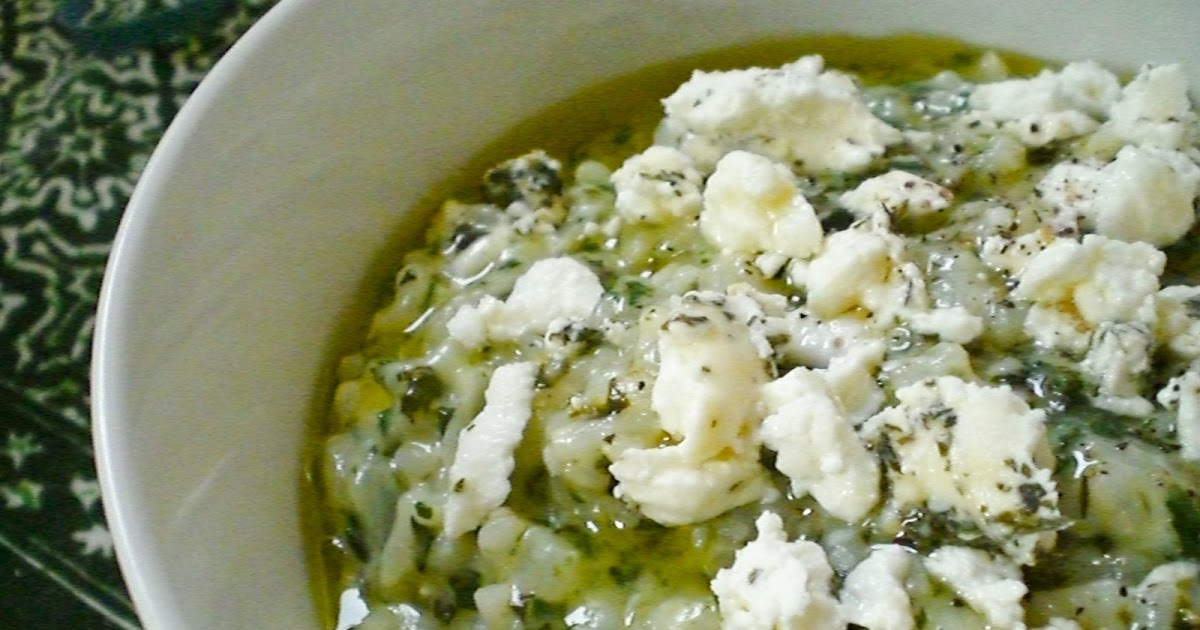 Cheesepluseverything Jamie Oliver's Spinach and Goat Cheese Risotto