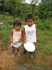 Some cute kids with their crafts in San Miguelito