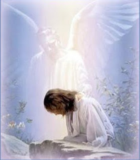 Cristo y un ángel, al parecer en Getsemaní