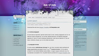 Ink Stain Blogger Template