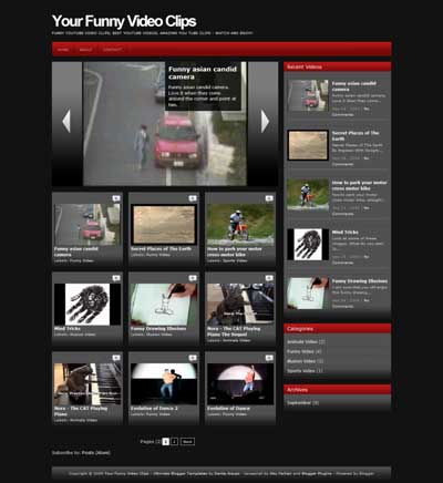 BloggerTube - The First Video Blogger Template