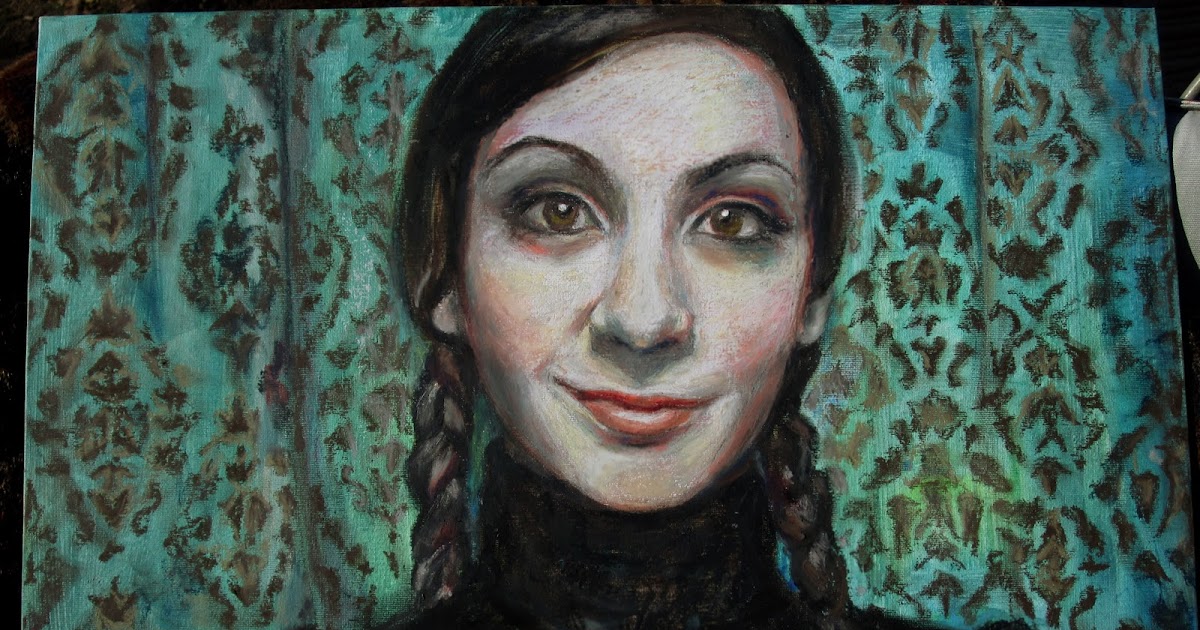 Suzabelle's Art Journal: Hannah, oil pastels on canvas board