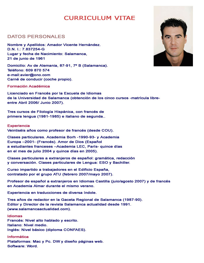 curriculum vitae para fgv