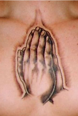 praying hands rosary tattoo. Praying Hands Rosary Tattoo.