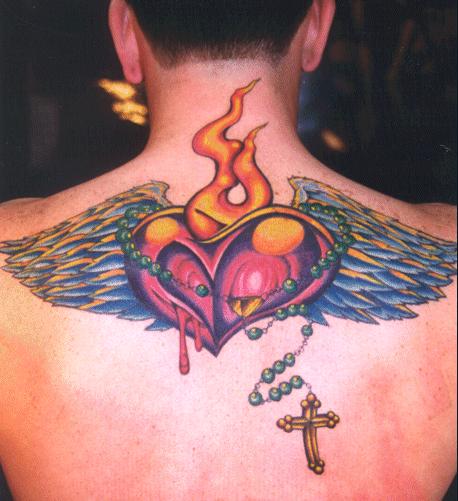heart tattoo on neck. Love Heart Tattoos