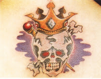 Skull wear  crown Tattoo 2