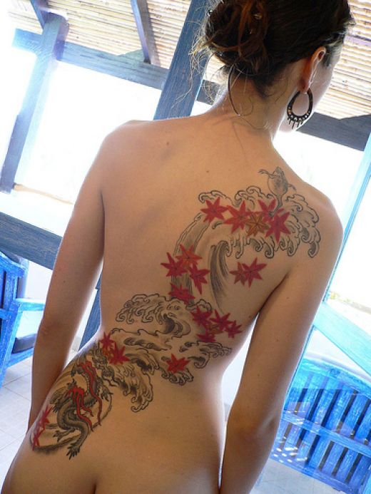 Women's whole body tattoo. Not wearing underwear 4 Women's whole body tattoo. Not wearing underwear 4
