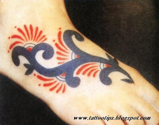 Tribal Foot Tattoo