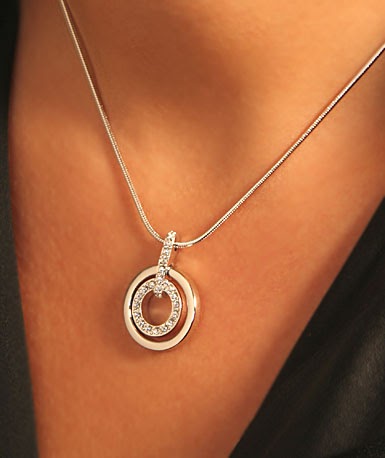 swarovski necklace circle pendant