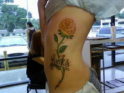 tattoos on side. Lower Back Rose Tattoo tattoos