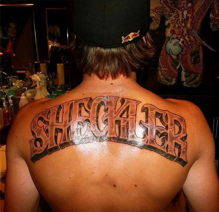 Tattoos with text characters are those that have the names of 