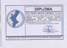 CERTIFICADO DE CURSO IMPARTIDO POR COMISARIO ERNESTO SANTAMARIA