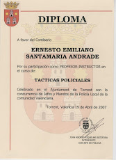 CERTIFICADO DE CURSO IMPARTIDO POR COMISARIO ERNESTO SANTAMARIA